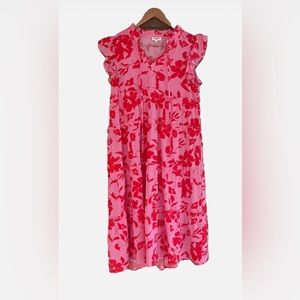 Umgee Pink and Red Floral Sundress